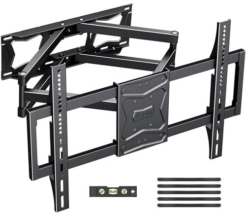 XINLEI Full Motion TV Wall Mount for Most 37-86 Flat/Curved TV up to 60kg, Swivel Tilt Bracket with Articulating 6 Arms, Max VESA 600x400mm, MA02A