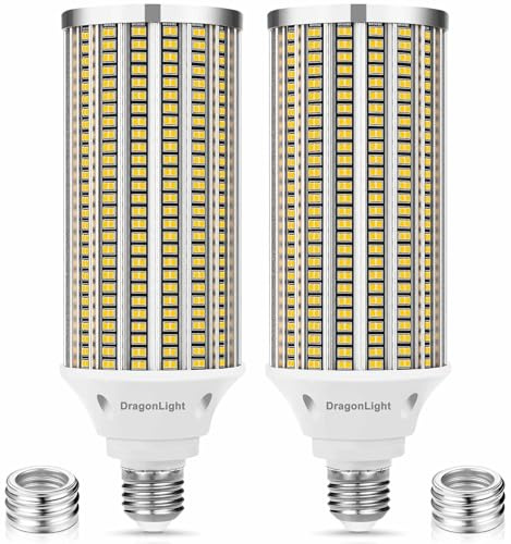 DragonLight 120W Superhelle Mais Licht LED Glühbirnen(Ersetzt 800Watt) - E27/E40 Edison LED Lampe - 3000K Warmweiß 14,400LM für gewerbliche Beleuchtung - Garage Werkstatt Büro Hof(2er-Pack)