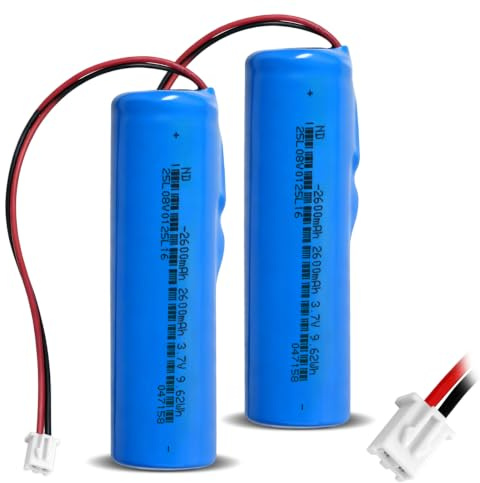 3.7V 2600mAh Wiederaufladbare Batterien Lithium Polymer Akku mit XH2.54/2P-Anschluss,für DIY-Elektronikprodukte, Spielzeug, Beleuchtung, Bluetooth-Geräte(2 Stück)