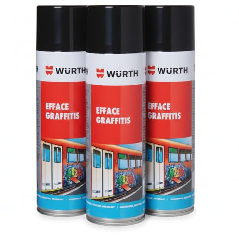 3 Stück Graffiti & Tags Reinigungsspray 500 ml – Profi-Marker- & Filzentferner – Anti-Fleck-Formel für Wände, Fassaden, Holz, Metall & Mauerwerk – nicht korrosiv