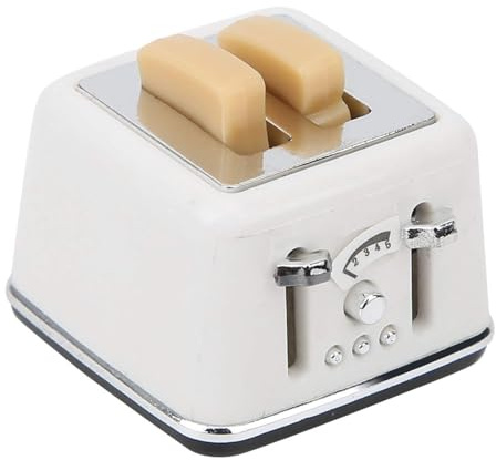 Msioytog Miniature Bread Toaster Simulation Doll House Decoration 1/12 Kitchen Scene Accessory for Kids Creative Pretend Play Game Parent Child Interaction Toy