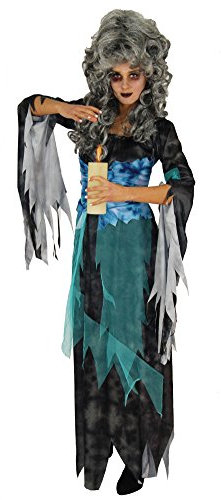 Foxxeo Hexen Kostüm für Damen Fasching Karneval Halloween Hexenkostüm Wahrsagerin Größe S
