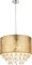 GLOBO Kristall Hänge Leuchte Textil Pendel Schlaf Zimmer Beleuchtung Decken Lampe gold 15187H3