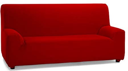 Martina Home Tunez, elastischer Sofabezug 3 Plätze 3 Plazas (180-240 cm) rot
