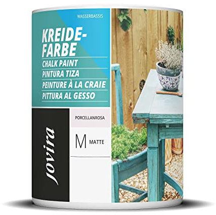 JOVIRA PINTURAS Pintura Tiza - Chalk Paint al Agua Mate. Renueva tus muebles con creatividad. (750 Mililitros, Rosa Porcelana) C-56
