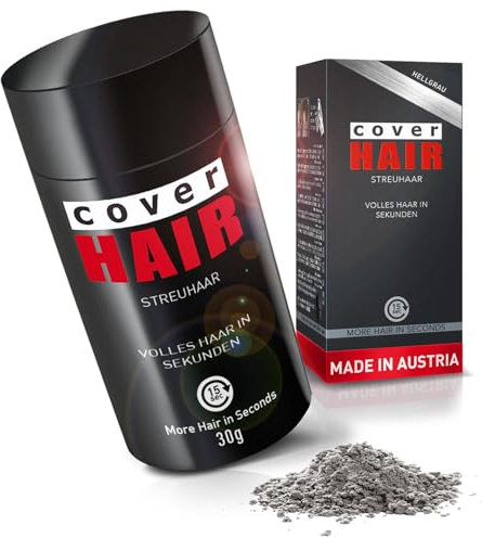 Cover HAIR Haarverdichtung mit Schütthaar 30 Gramm (Hellgrau)