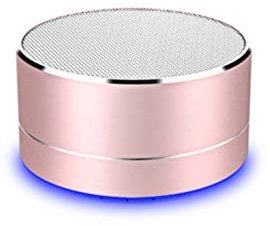 Enceinte Metal Bluetooth pour IPHONE 12 Mini Port USB Carte TF Auxiliaire Haut Parleur Micro Mini (Rose)