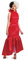 Cruella De Vil Kostüm, offizielles Disney Estella rotes Kleid Outfit aus Cruella Live Action Movie, Rot/Ausflug, einfarbig (Getaway Solids), L (12-14)
