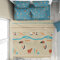 DILIOS Kinder Bettwäsche Indianer Dorf 135x200 2teilig Baumwolle Blau Beige Renforcé 100% Atmungsaktive Baumwollbettwäsche - Kinderbettwäsche 135 x 200 cm + Kissenbezug 80 x 80 cm mit Reißverschluss