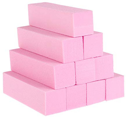 SUSSURRO 10 Stück Buffer Schleifblöcke, Buffer für Nägel, Nagelfeile Block, Schleifblöcke Polierblöcke Für Nageldesign, Nagelpolierblock Polierflächen Nagelfeile Block, Körnung 120(Rosa)