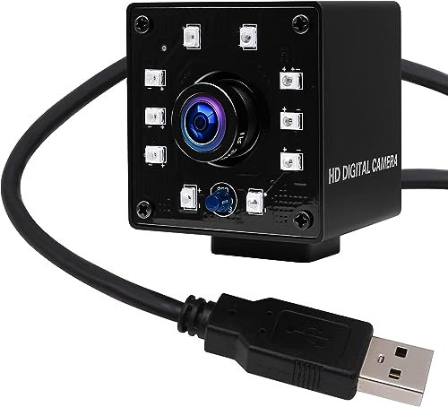 Svpro 1080P Nachtsicht USB Kamera CMOS OV2710 IR LED Infrarot Webcam HD Überwachungskamera mit 1.56mm Fisheye Objektiv für Android Windows Linux Mac OpenCV