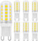DiCUNO Dimmable Ampoule G9 LED, Blanc froid 5000K, 2,6W remplacement des ampoules halogènes 30W, 260LM, Lampe G9 230V, Parfait pour salle de bain, lustre, Lot de 6