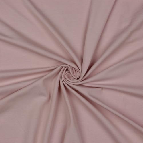 Jerseystoff Uni Meterware Tex Standard 100 + GOTS zertifiziert 69 Farben zur Auswahl (060 I Rose, 200 x 150cm)