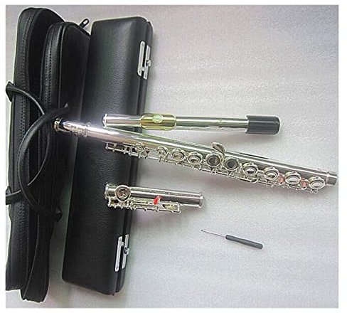 Flöte Musikinstrument 16 E-Key Silber C Tune Flöte Gold Mundstück Querflöte
