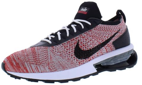 NIKE Air Max Flyknit Racer Mens Running Trainers FD2764 Sneakers Shoes (UK 10 US 11 EU 45, University red Black Wolf Grey 600)