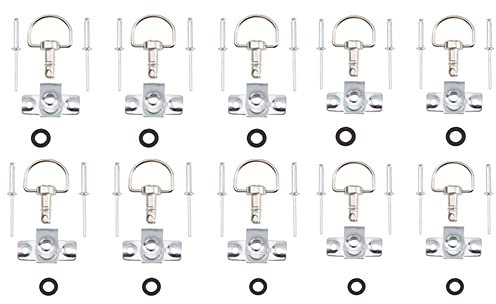KIT 10 PEZZI VITI SGANCIO RAPIDO CARENA MOTO 14mm. (Argento)