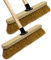 EDS 18” Soft Broom Indoor & Outdoor Sweeping Brush with Wooden Handle Natural Coco Bristles for Floor Room Kitchen Warehouse Lightweight & Durable Floor Brush (Pack of 2)