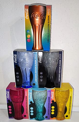 Komplettes Set 2022 / Mc Donald's/NEU/Sammelgläser/Coca-Cola/Deutschland/Glas/Gläser/Limitierte Edition / 6 Farben