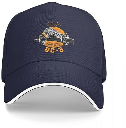 Basecap Mcdonnell Douglas DC 3 C 47 American Vintage Militär Ziviles Flugzeug Baseballkappe Vintage Lustige Mütze Damen Hut Herren