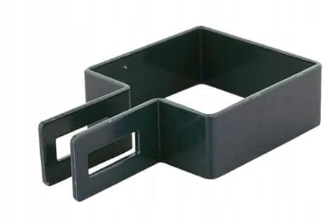 Square End Clamp 100x100mm - Anthracite Fence Clamp for Fence Posts - Attachment of Grid Rod Mats - Fence Clamps Clamp Strut Clamp Post Clamp