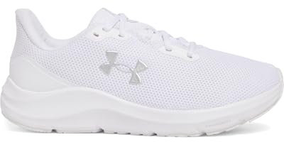 Under Armour UA W Charged Pursuit 4, Zapatillas para Correr Mujer, White/White/Metallic Silver, 40.5