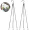 2 Stück Blumenampel Ketten Metall Ketten zum Aufhängen, ,3-Litzige Metallkette Ersatzkette Kleiderbügel mit Haken und Clip für Blumentöpfe, Vogelkäfig, Pflanzgefäßen, Laternen, Billboard und Ornaments