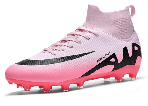 WEJIESS Herren Fußballschuhe High Top Spikes Jugend Outdoor-Training Fußballschuhe Professionelle sportliche Sportschuhe Turf Trainer