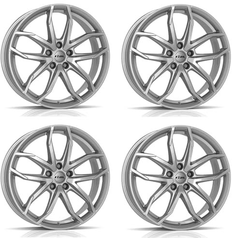 4x Rial Felgen Alufelgen Lucca 7.5Jx17 ET52,5 5x108 polar-silber kompatibel mit VOLVO S60 V60 S60CC V60CC S80 V40 V70 XC60 XC70