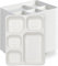 Lot de 50 assiettes à compartiments jetables – (27,9 x 22,9 x 3,8 cm) – 5 compartiments – Plateau alimentaire 5CP – Plateaux en papier biodégradables rigides et robustes 100 % compostables et