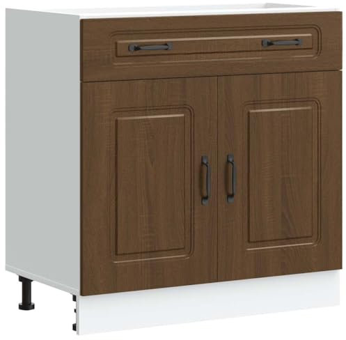 vidaXL Base da Cucina Kalmar Rovere Marrone in Legno Multistrato