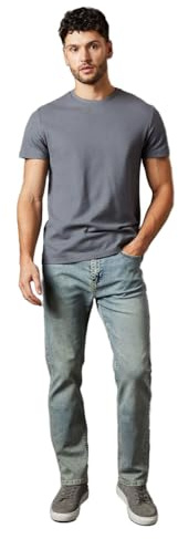Burton Light Vintage Wash Stretch Straight Fit Jeans, 32S, Light Wash