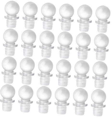 Gatuida 1 Satz Glasstopfen Glasvase Geriffelt Flaschenverschluß Weinverschluss Mit Glaskugel Inhaber Versiegelung Luft Weinverschluss Aus Glas Weindeckel Für Weinflaschen Kieselgel 24st