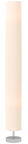 HOMCOM Lampadaire lampe sur pied de salon style moderne lampadaire sur pied avec interrupteur pour salon et chambre 120 cm blanc