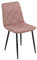 Baroni Home Sedia Moderna con Rivestimento in Velluto e Gambe in Ferro Nero, Poltrona da Soggiorno, Camera da Letto, Sala da Pranzo, Rosa, 52x44x85 cm