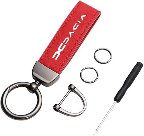 Porte-clés Voiture,pour Dacia Logan I Van 2007-2012 Anti-Perte Porte-Clés de Voiture,Portable Porte-clés VoitureRemplacement,Cadeau pour Homme et Femme,Red