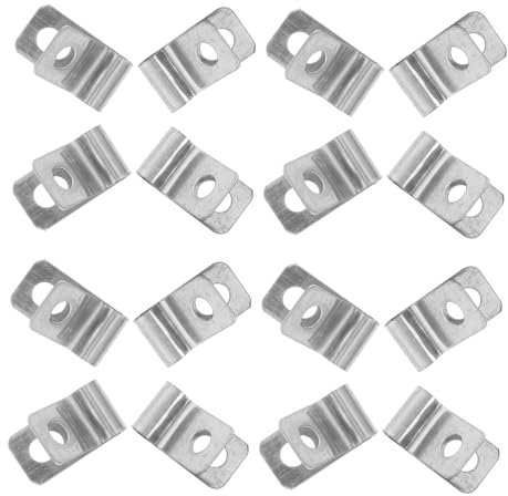 PartyKindom 100 Stück Zaunklammern Robuste Metallclips für Weidezaun zum Sichern von Geschweißtem Draht Vinylzäunen Installieren