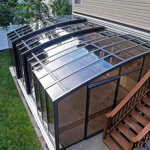 Transparente Polycarbonatplatten, UV-beständige Acryl-Kunststoffplatten für Heimwerker, Gewächshaus, Carport, Stadien und Busunterstände, regenfeste Dacheindeckung, 0,8 x 20 m