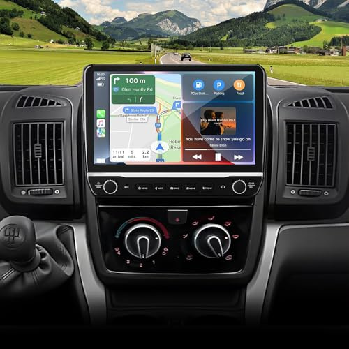 10 Inch Car Stereo Radio for Fiat Ducato/Peugeot Boxer/Citroen Jumper 2006-2023,2+64G,Android 15 Display with Carplay,GPS Navigation,Bluetooth,FM,SWC,Backup Camera