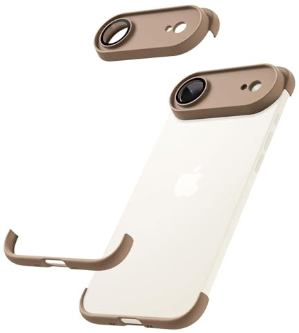 MIMGOAL Hülle für iPhone Air Rahmenloser Bumper mit Kameraschutz Wüstengold | Rahmenloses Minimaldesign, Integrierter Kameraschutz, Erhöhter Displayrand, Stoßdämpfender TPU-Rahmen