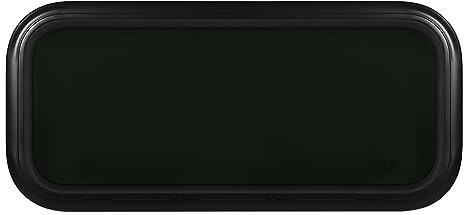 MasYosh Festes Wohnmobil-Fenster, 1030 X 530 Mm Rahmen aus Aluminiumlegierung mit 4 Mm Schwarzem Gehärtetem Glas und (Für 26–31 mm/1–1,2 Zoll Wandstärke)