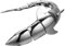 Cupimatch Armband Herren Silber Edelstshl Punk Rock Haifisch Biker Fahrradkette große schwere Motorradkette Armreif Geschenk für Männ