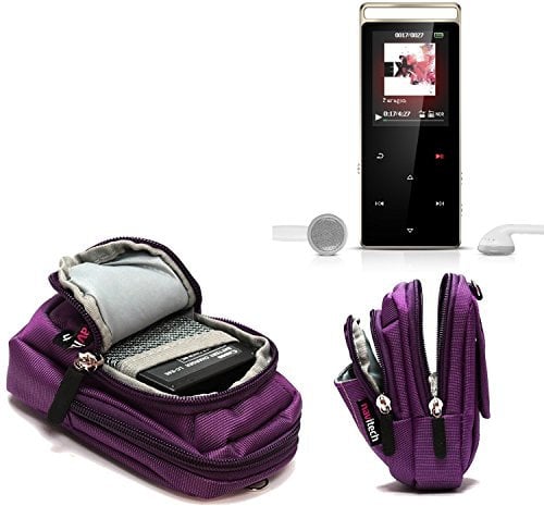 Navitech Purple mp3 / Mini DAB FM Digital Music Player Radio Case Bag Cover Compatible with The AGPTEK A02
