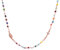 Linea Italia Gioielli - Collana Rosario Girocollo per Donna in Argento 925 Placcato Rosa con Pietre Colorate, Croce e Medaglietta Madonna - Made In Italy