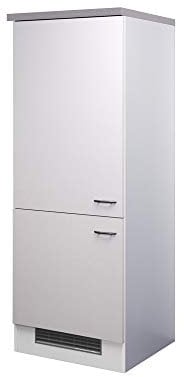 Flex-Well Midi-Kühlschrankumbauschrank UNNA | Umbauschrank für Kühlschrank | 2-türig | Breite 60 cm | Weiß