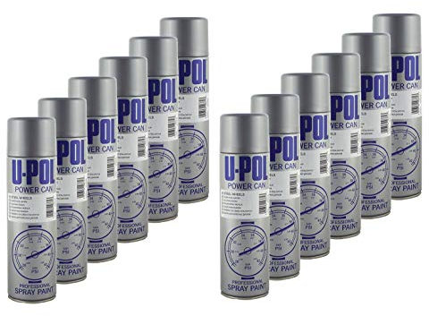 UPOL U-pol Power Can STEEL WHEELS Metallic Paint 500ml Aerosol 12 Powercan PCSS