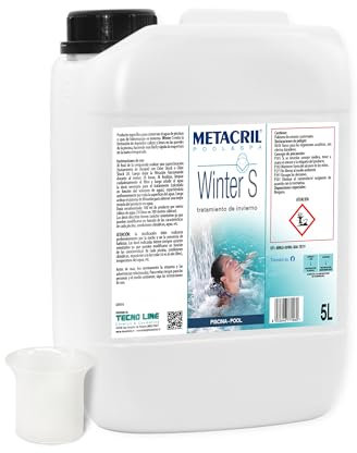 Metacril Winter S + Bicchierino Dosatore Graduato, Trattamento Invernale, per Piscina o Spa Idromassaggio - 5 LT
