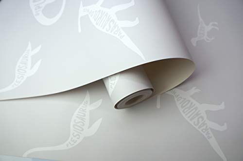 Holden Decor Dino Dictionary Grey 90900 Wallpaper
