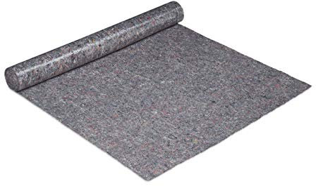 Relaxdays Couverture déménagement, 1x10 = 10 m², Rouleau Protection Sol 220 g/m² Tapis travaux Peinture, Gris