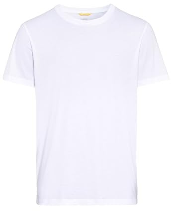 camel active Herren Basic Kurzarm T-Shirt mit Rundhalsausschnitt Weiß, menswear-4XL