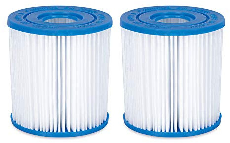 Summer Waves P57100402 Ersatz-Kartusche für Schwimmbad und Whirlpool, Typ I, mit strapazierfähigem Filterpapier, 2 Stück